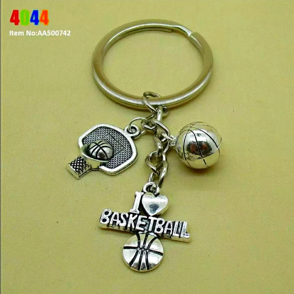 Basketball keychain sports i love basketball  mom